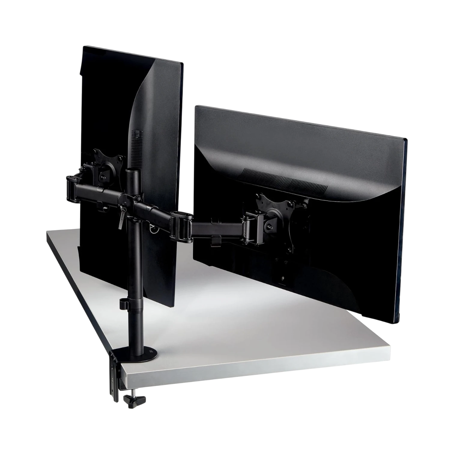 3M MM200B Fully Adjustable Dual Monitor Mount (Black) — Being Shipped