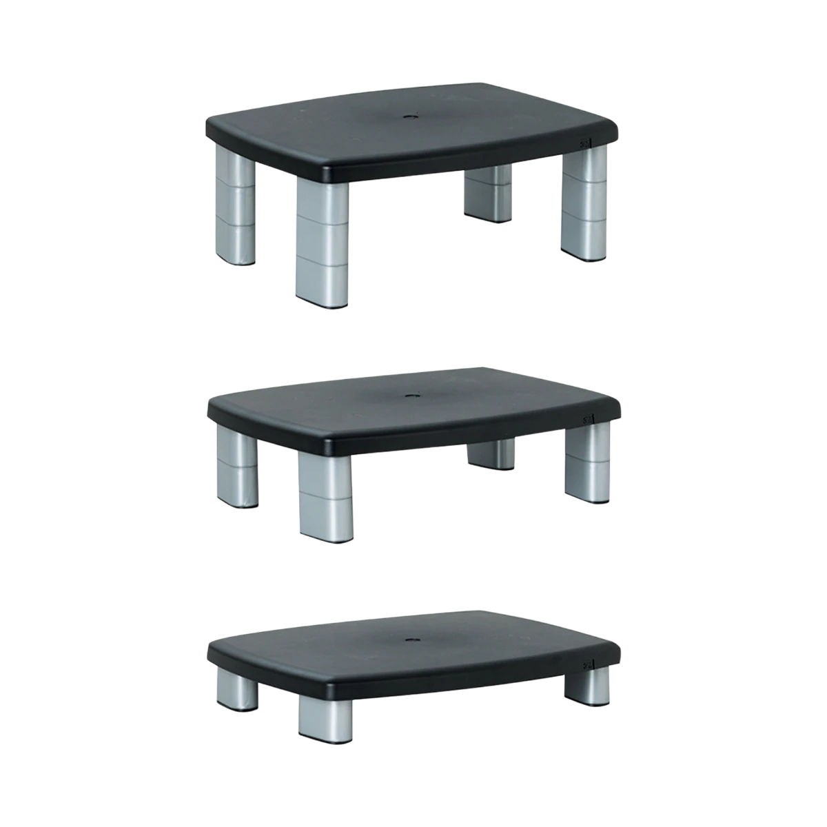 3M MS80B Adjustable Monitor Stand (Black/Silver) — Being Shipped