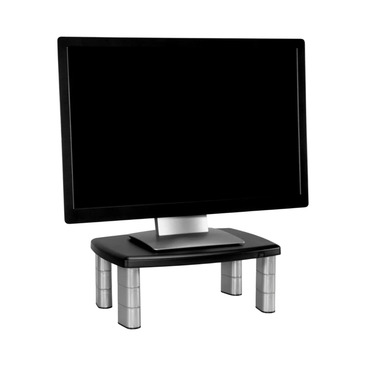 3M MS80B Adjustable Monitor Stand (Black/Silver) — Being Shipped