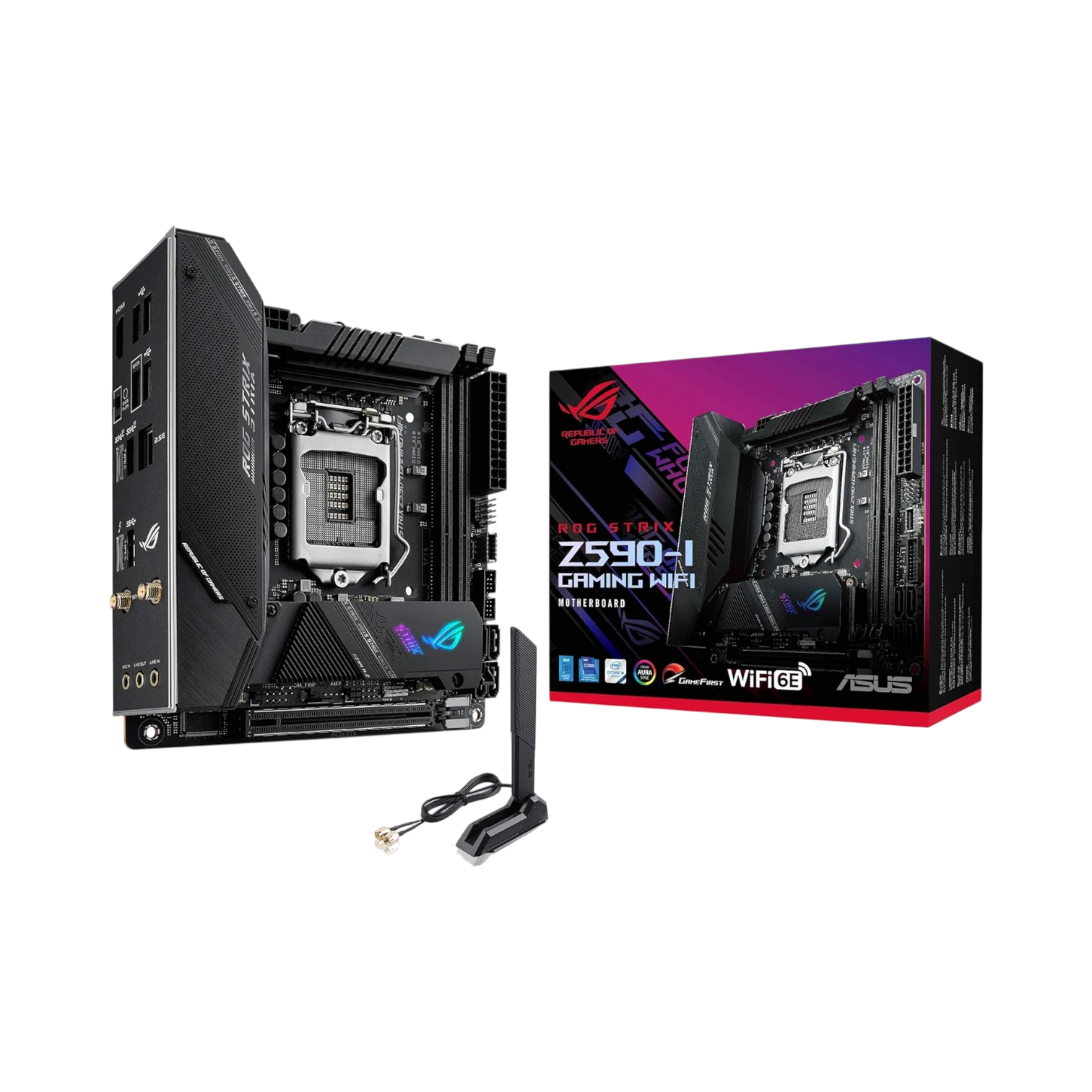 ASUS ROG STRIX Z590-I GAMING WIFI LGA1200 Mini-ITX Motherboard — Being Shipped