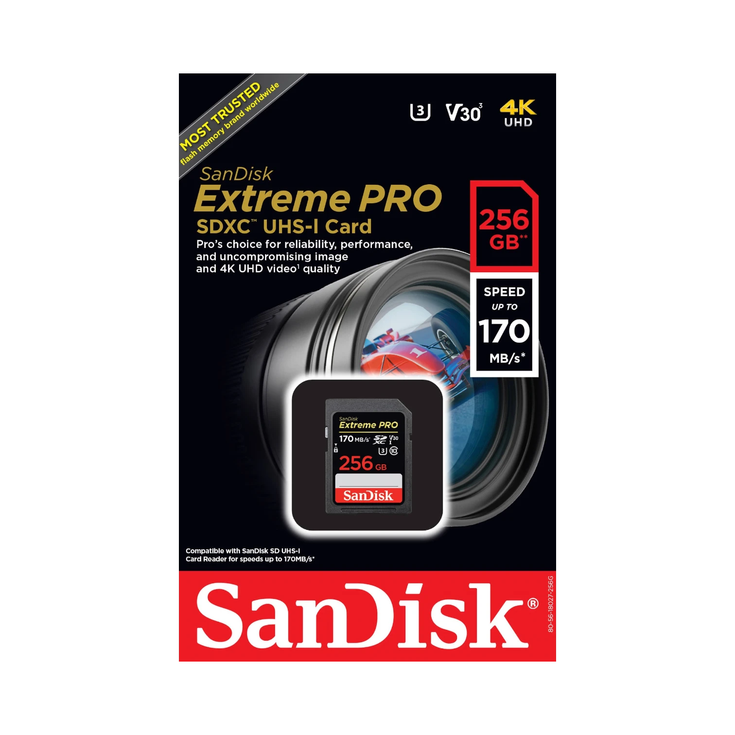 SanDisk Extreme PRO 256GB UHS-I SDXC Memory Card — Being Shipped