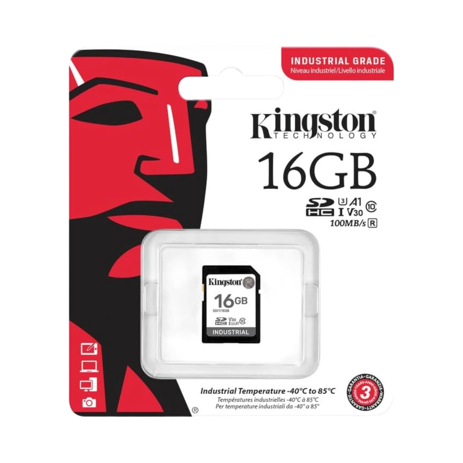 Kingston Industrial 16GB UHS-I U3 V30 A1 SDHC Memory Card — Being Shipped