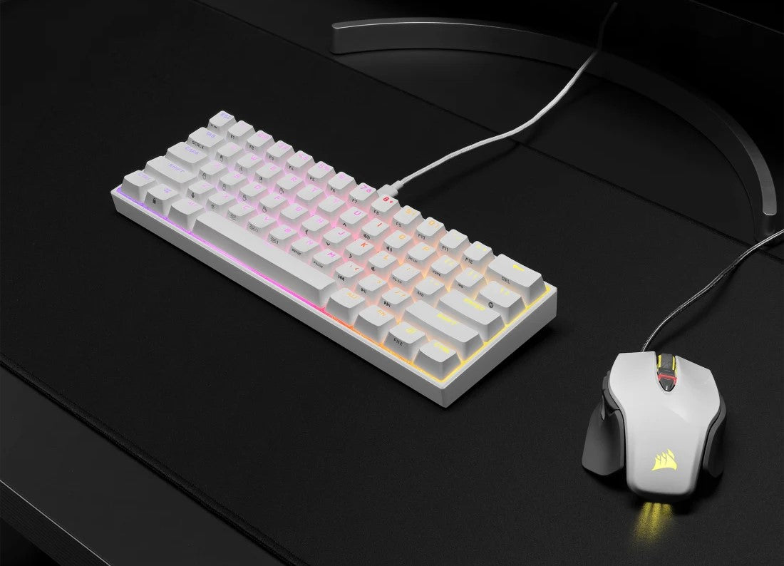 CORSAIR K65 RGB Mini 60% Mechanical Gaming Keyboard (White) — Being Shipped