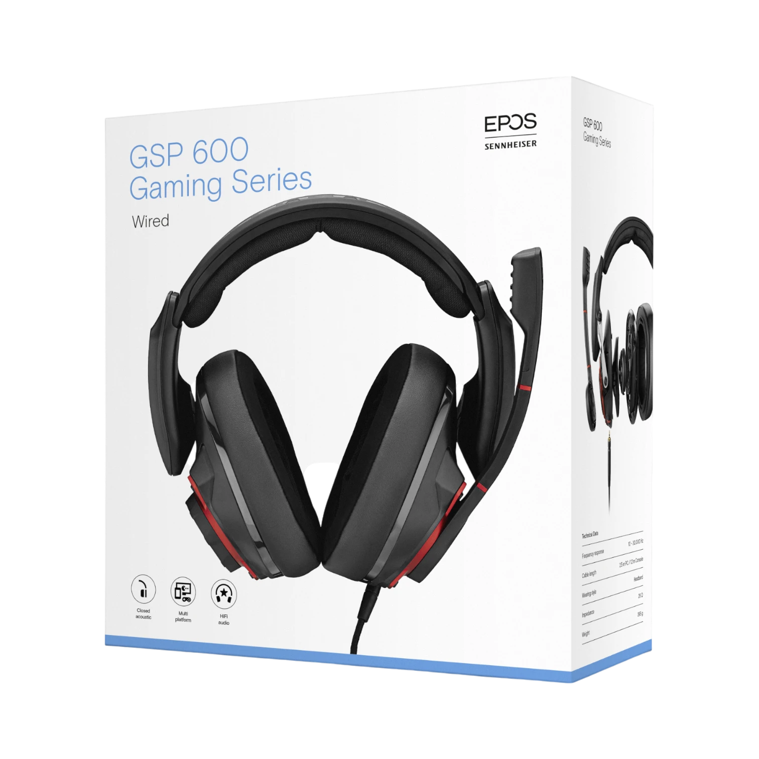 EPOS GSP 600 Wired Head-Band Gaming Headset (Black/Red) — Being Shipped