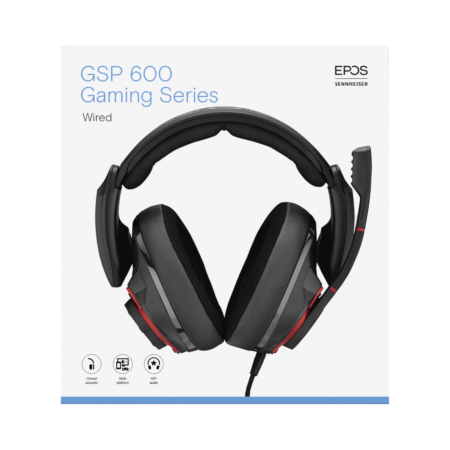 EPOS GSP 600 Wired Head-Band Gaming Headset (Black/Red) — Being Shipped