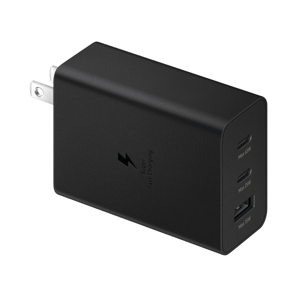 Samsung 65W Super Fast Charging Trio Power Adapter (Black) — Being Shipped