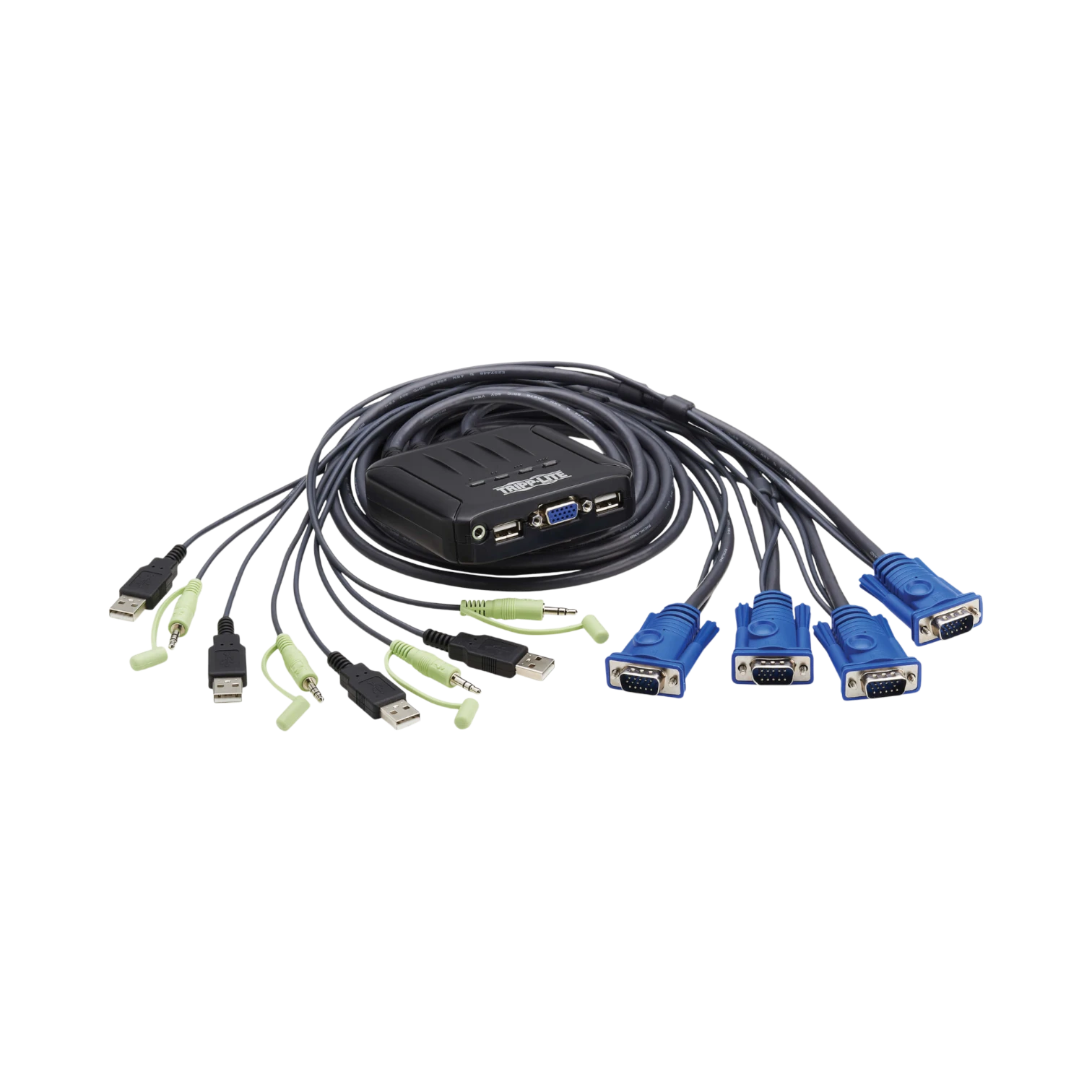 Tripp Lite 4-Port KVM Switch with Built-In VGA, USB, Audio — Being Shipped