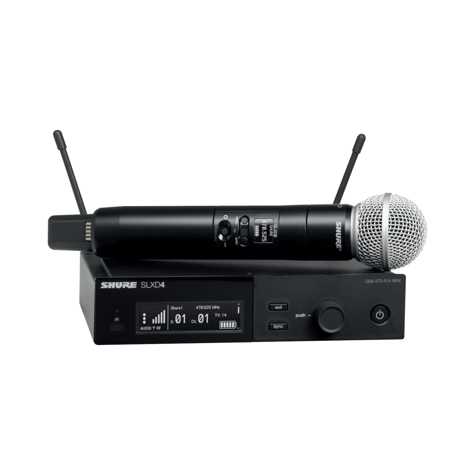 Shure SLXD2/SM58 Digital Wireless Handheld Microphone Transmitter with SM58 Capsule — Being Shipped