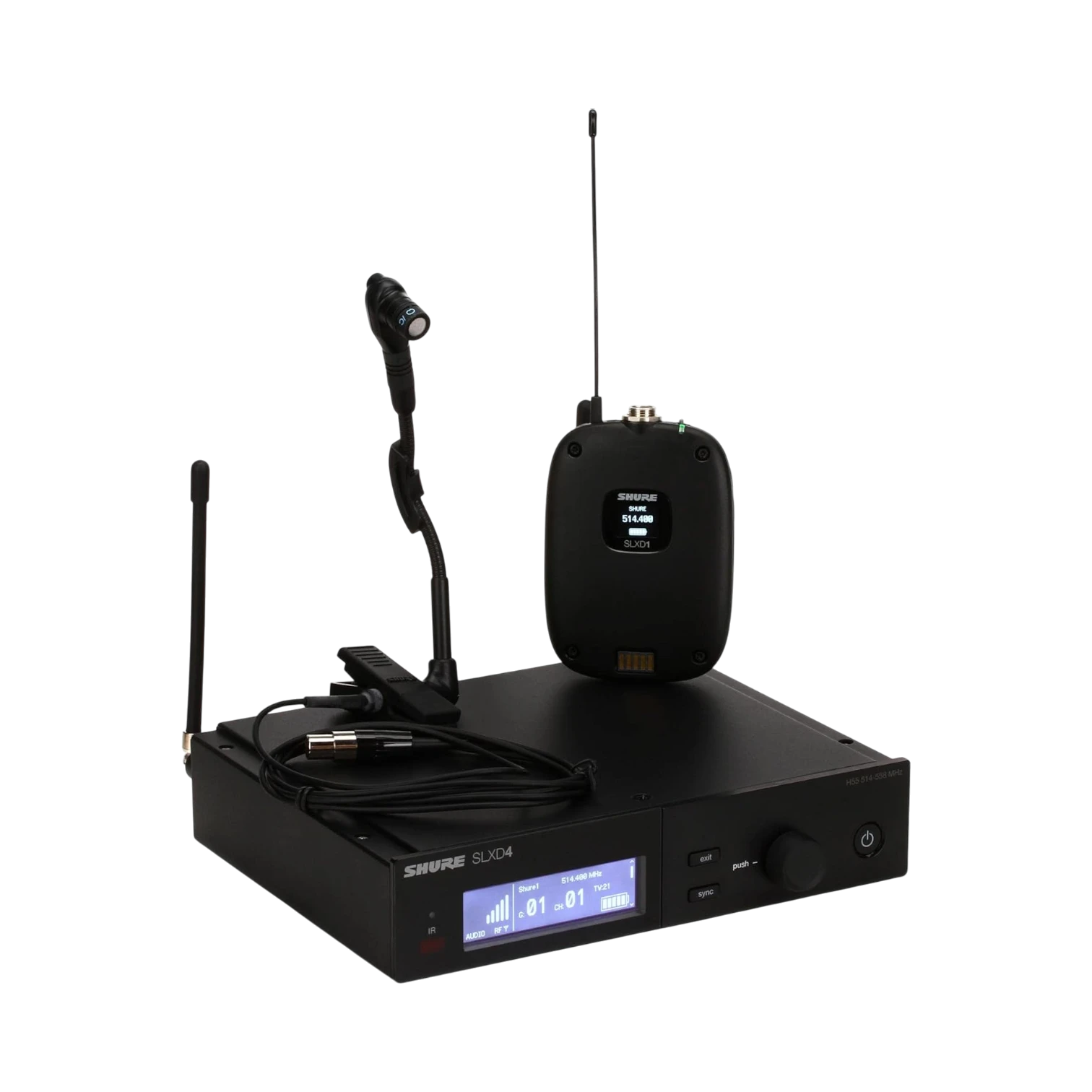 Shure SLXD14/98H Digital Wireless Cardioid Instrument Microphone System — Being Shipped