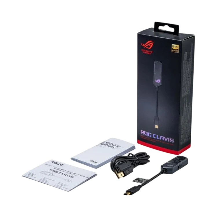 ASUS ROG Clavis USB-C to 3.5mm Gaming DAC with AI Noise Canceling — Being Shipped