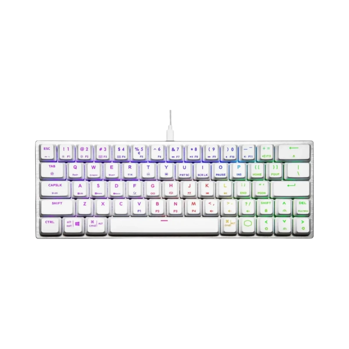 Cooler Master SK620 60% Blue Switches Keyboard (Silver White) — Being Shipped