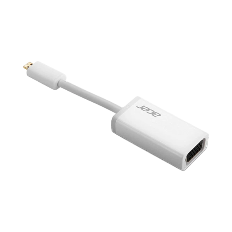 Acer 6" Micro HDMI (Type D) to VGA Adapter (White) — Being Shipped