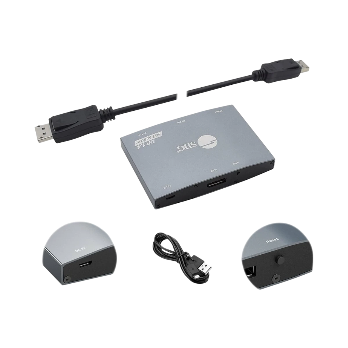 SIIG 1x3 DisplayPort 1.4 to DisplayPort MST Splitter — Being Shipped