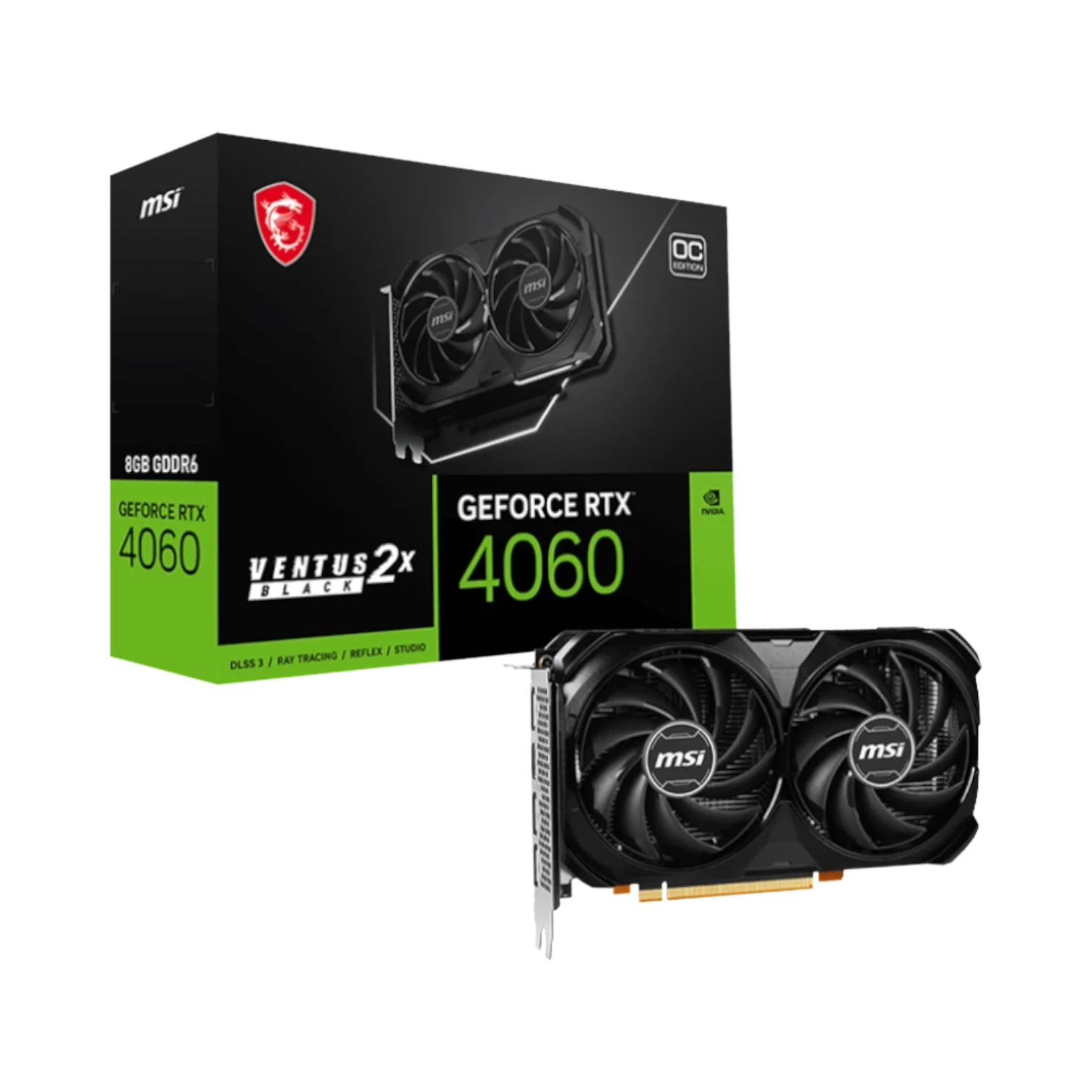 MSI GeForce RTX 4060 VENTUS 2X BLACK 8G OC Graphics Card — Being Shipped