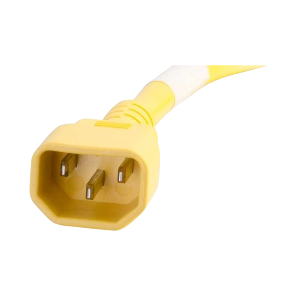 C2G 10ft 14AWG Power Cord for Data Centers & Servers (Yellow) — Being Shipped