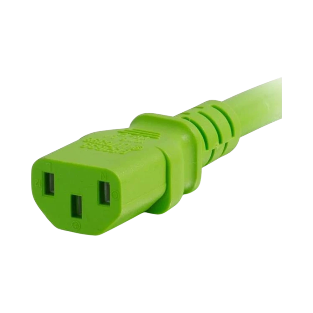 C2G 10ft 14AWG Power Cord for PDU to Server Connection (Green) — Being Shipped