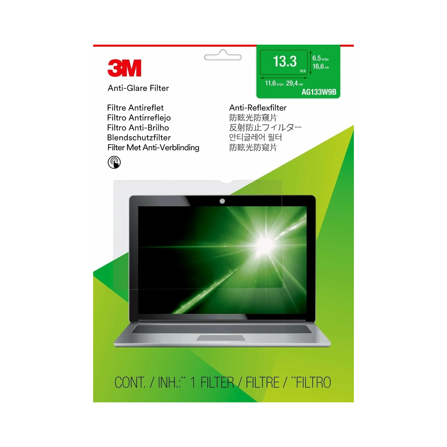 3M Anti-Glare Filter for 13.3" Widescreen Laptop — Being Shipped