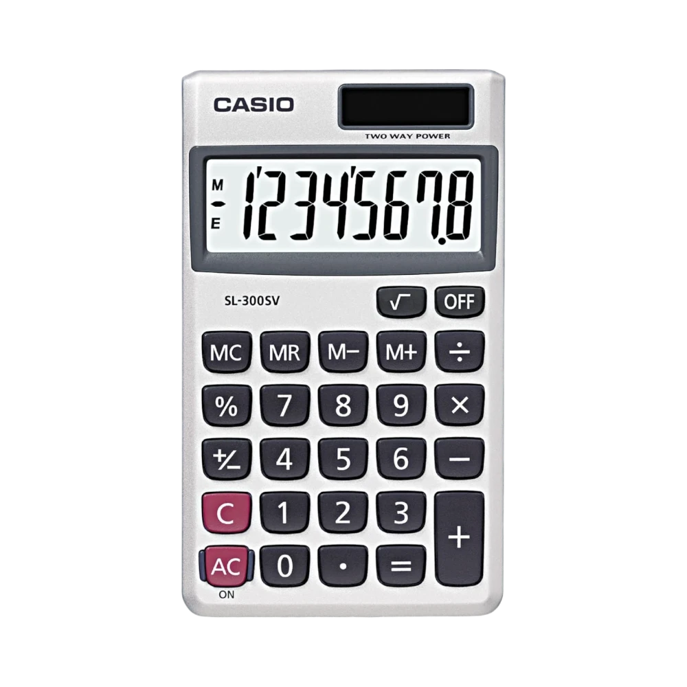 Casio SL-300SV LCD XL Display Solar Handheld Calculator — Being Shipped