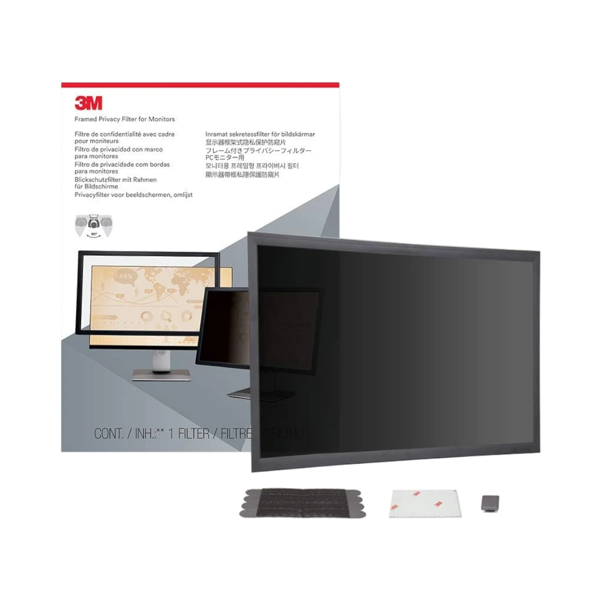 3M 5:4 Framed Privacy Filter for 17" Standard Monitors — Being Shipped