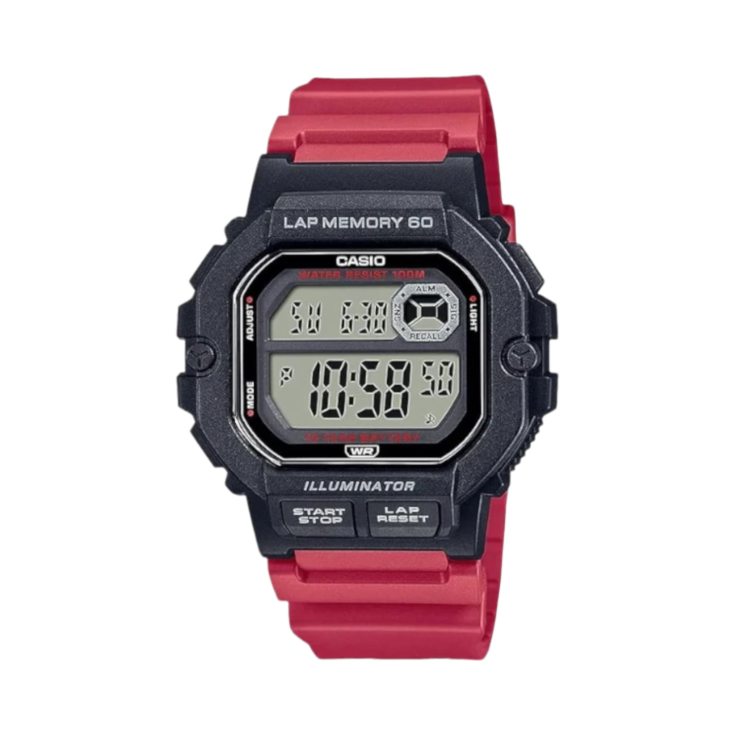 Casio Men's Digital Sports Watch with 10-Year Battery, Black — Being Shipped