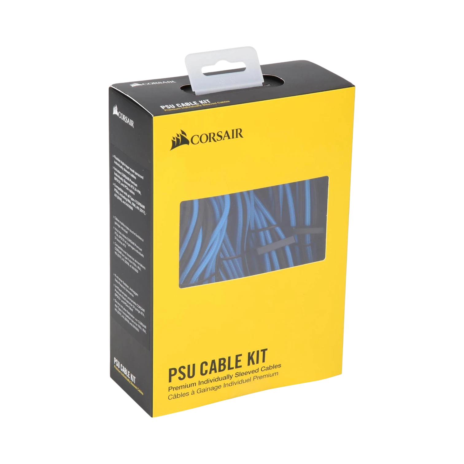 Corsair Premium Individually Sleeved PSU Cables Starter Kit Type 4 Gen 4 (Blue/Black) — Being Shipped