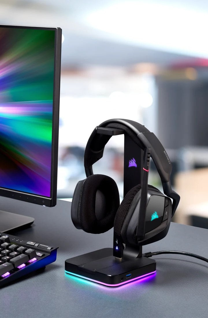 Corsair ST100 RGB Headset Stand with 7.1 Surround Sound — Being Shipped