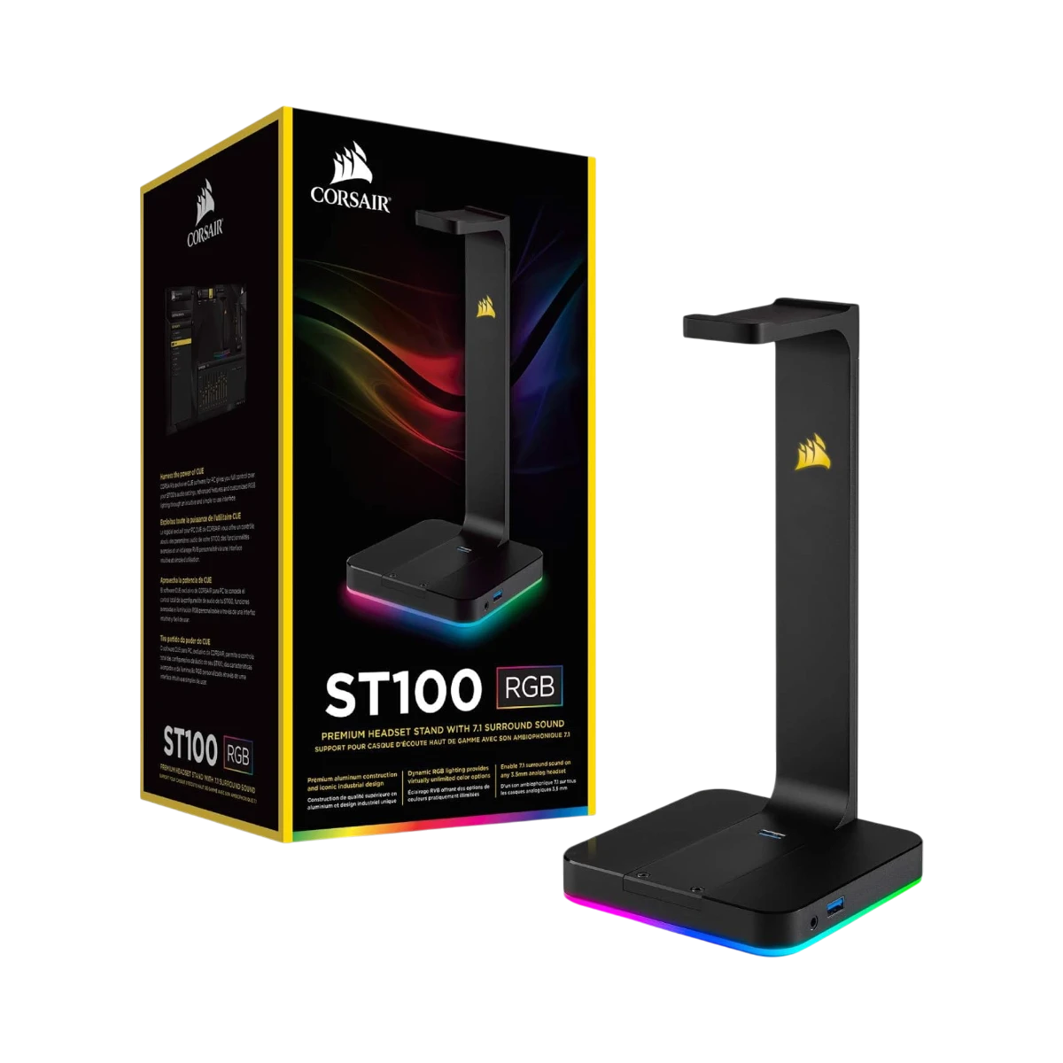 Corsair ST100 RGB Headset Stand with 7.1 Surround Sound — Being Shipped