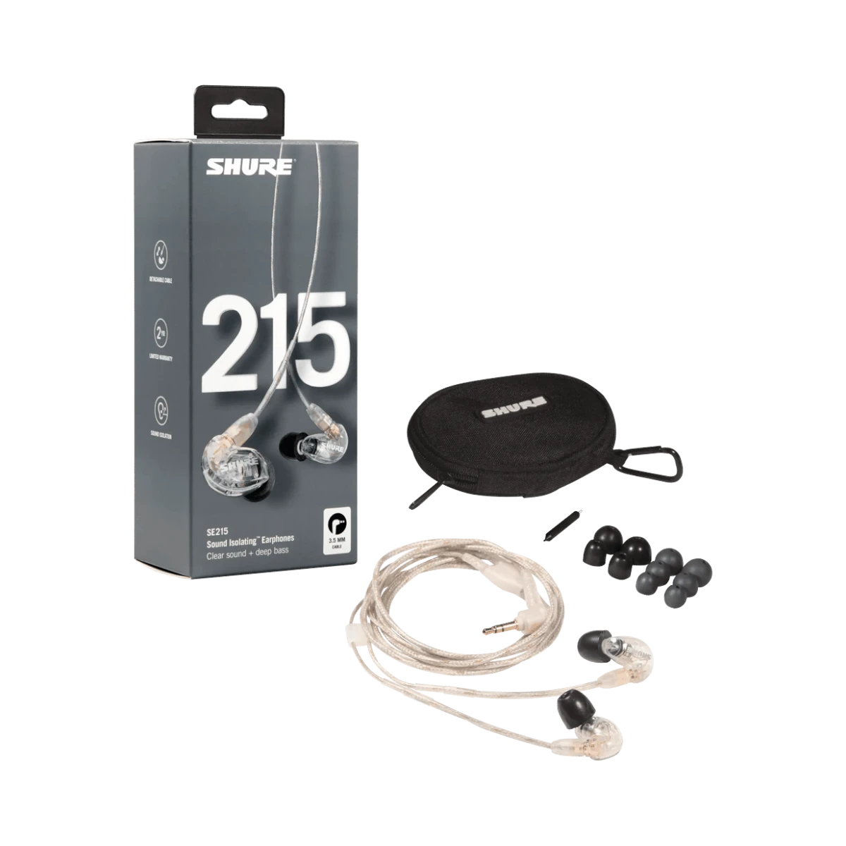 Shure SE215 Pro Sound-Isolating Earphones (Clear) — Being Shipped