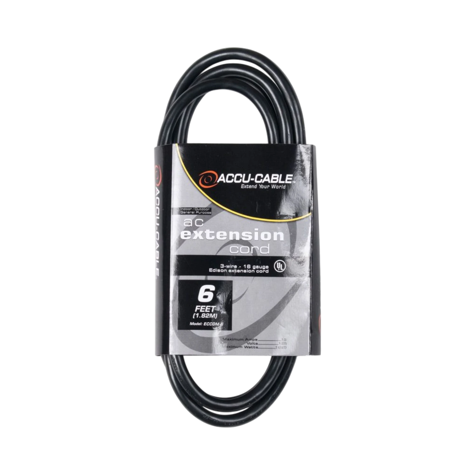 ADJ Accu-Cable ECCOM-6 IEC Extension Cable 6ft — Being Shipped