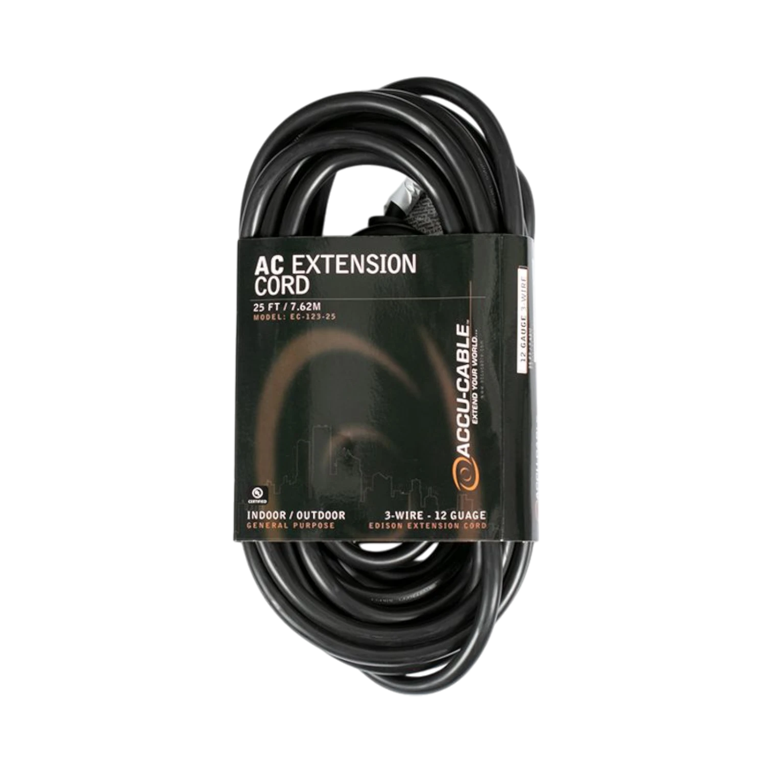 ADJ EC123-25 25ft. 12-3 Gauge Edison AC Extension Cord — Being Shipped