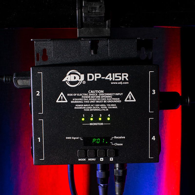 ADJ DP-415R 4-Ch 600W DMX Dimmer/Switch Pack with RDM — Being Shipped