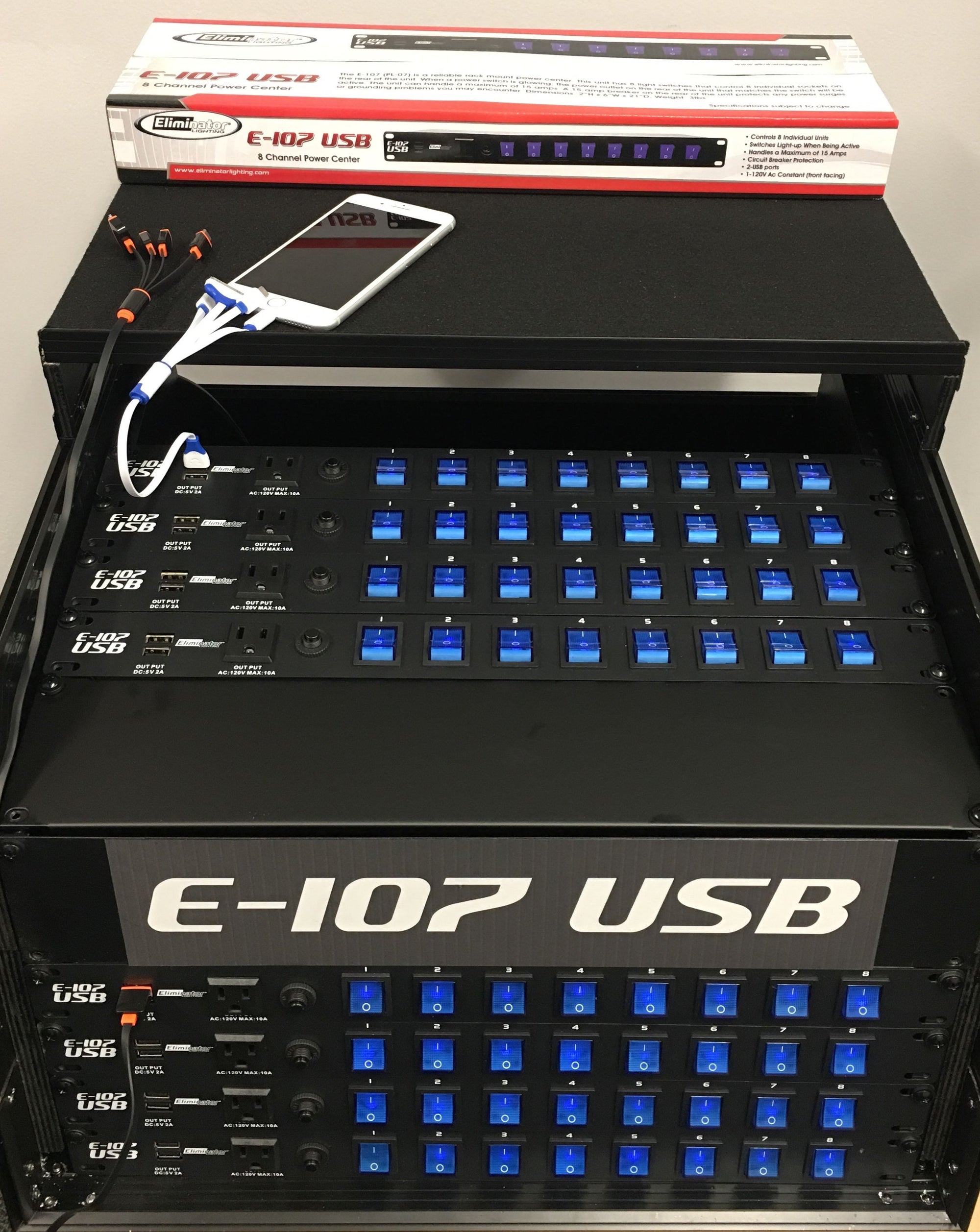 ADJ Eliminator Lighting E-107USB Rack Mount Power Center — Being Shipped