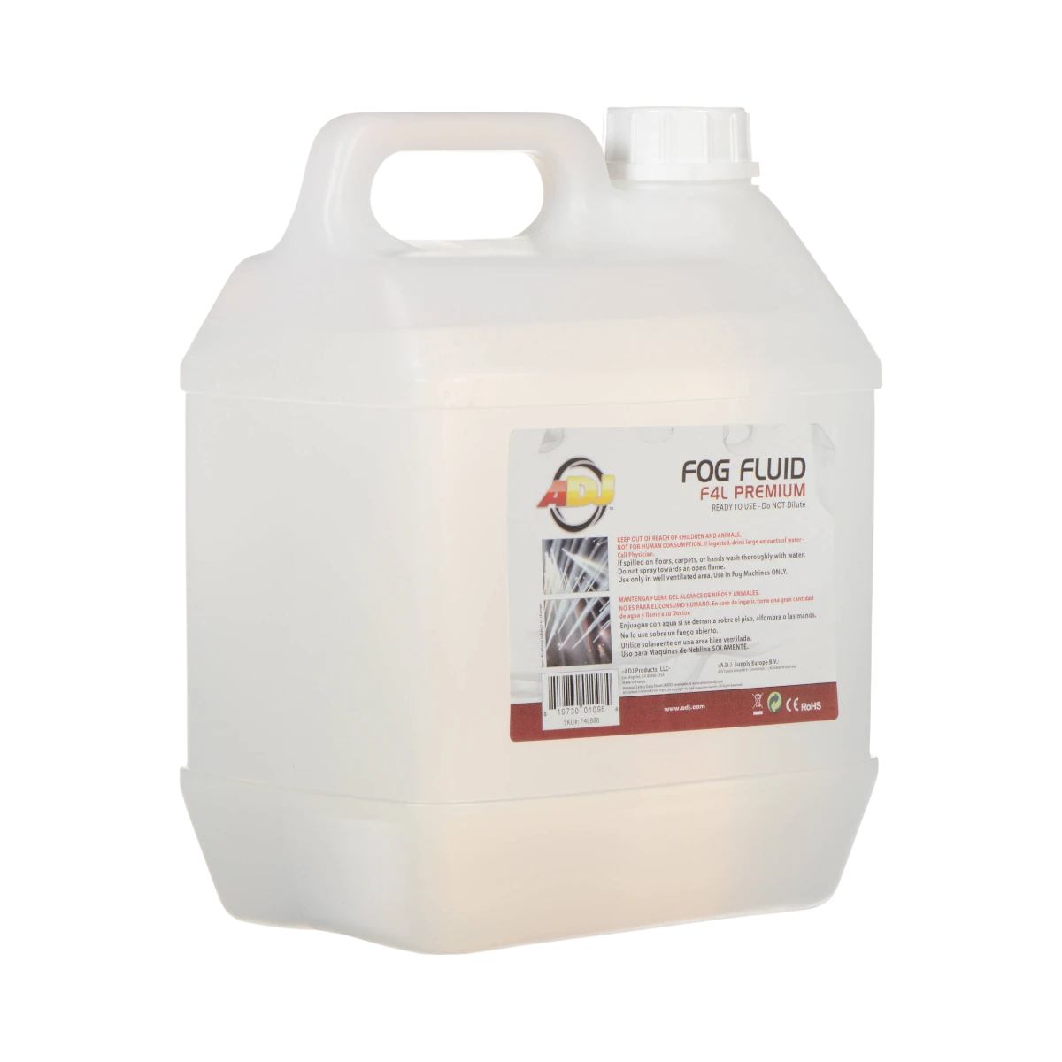 ADJ F4L Water-Based Premium Fog Fluid (4L) — Being Shipped