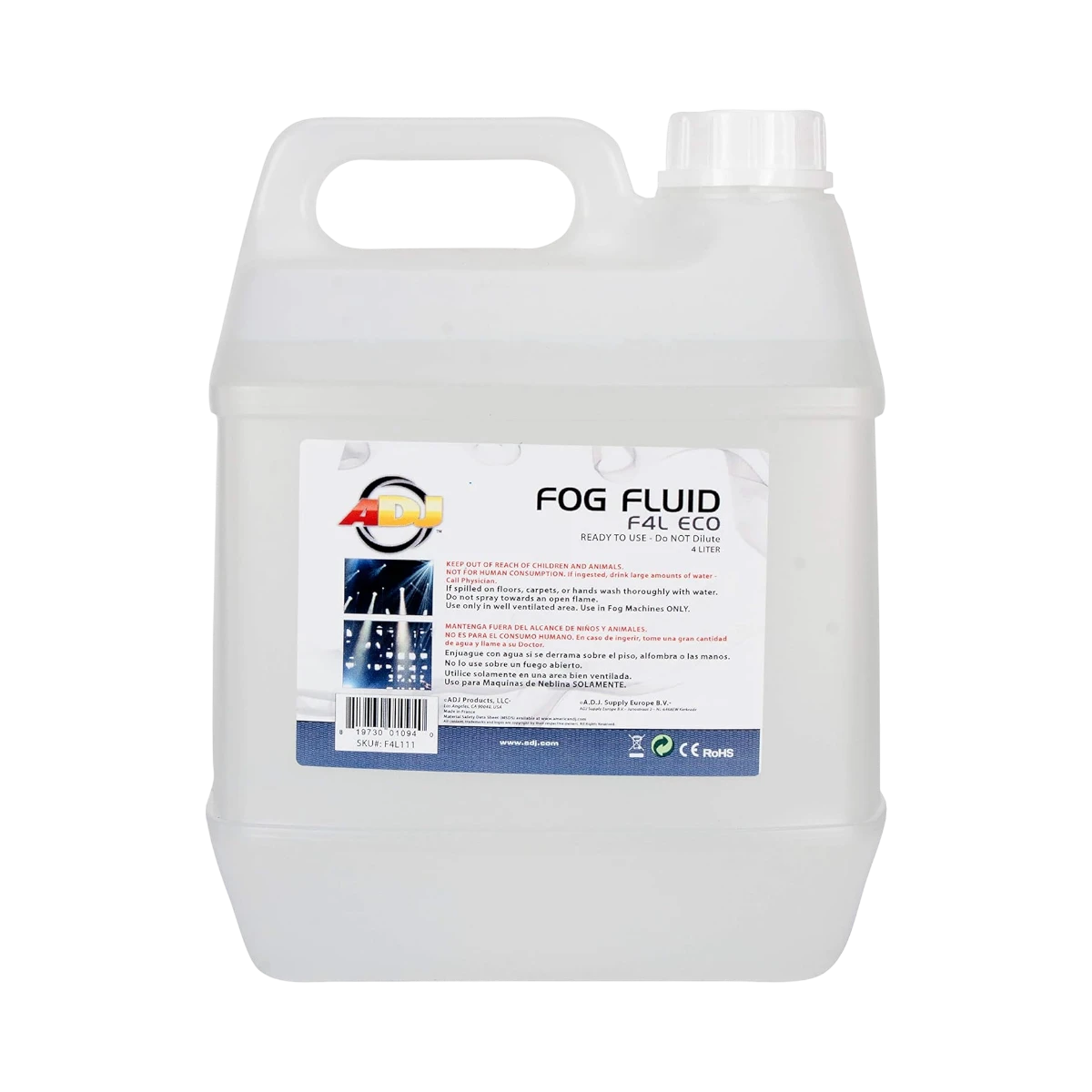 ADJ F4L ECO Fog Machine Liquid for Water Based Fog Machine — Being Shipped