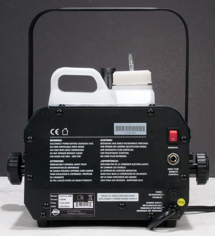 ADJ FOG242 Fog Fury 2000 1100W Water Based Fog Machine — Being Shipped