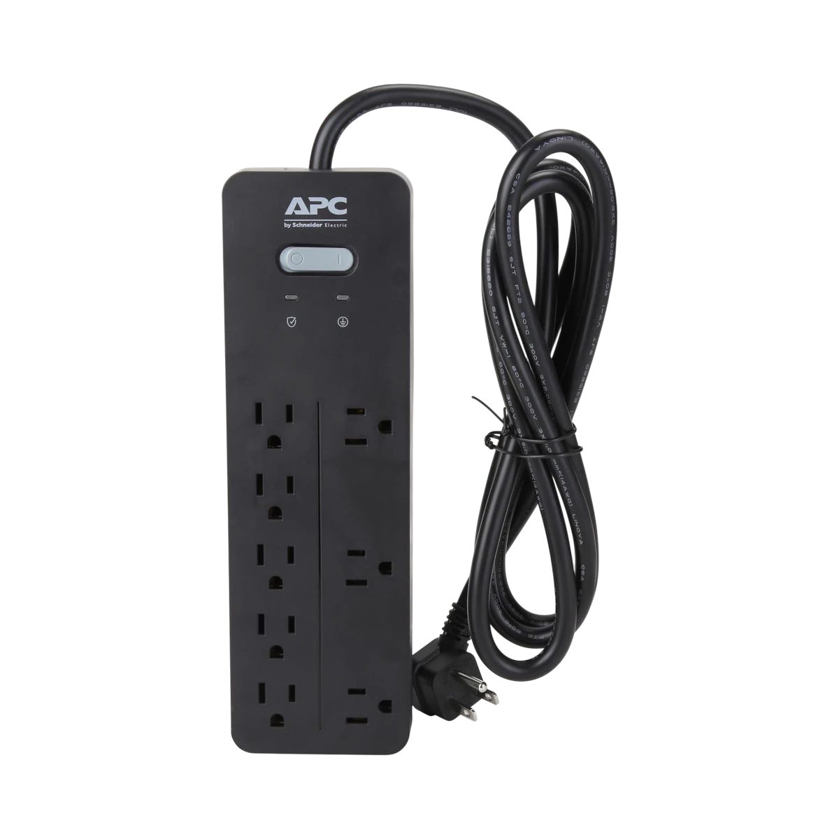 APC Home Office SurgeArrest 8-Outlet Surge Protector (6', 120V, Black) — Being Shipped