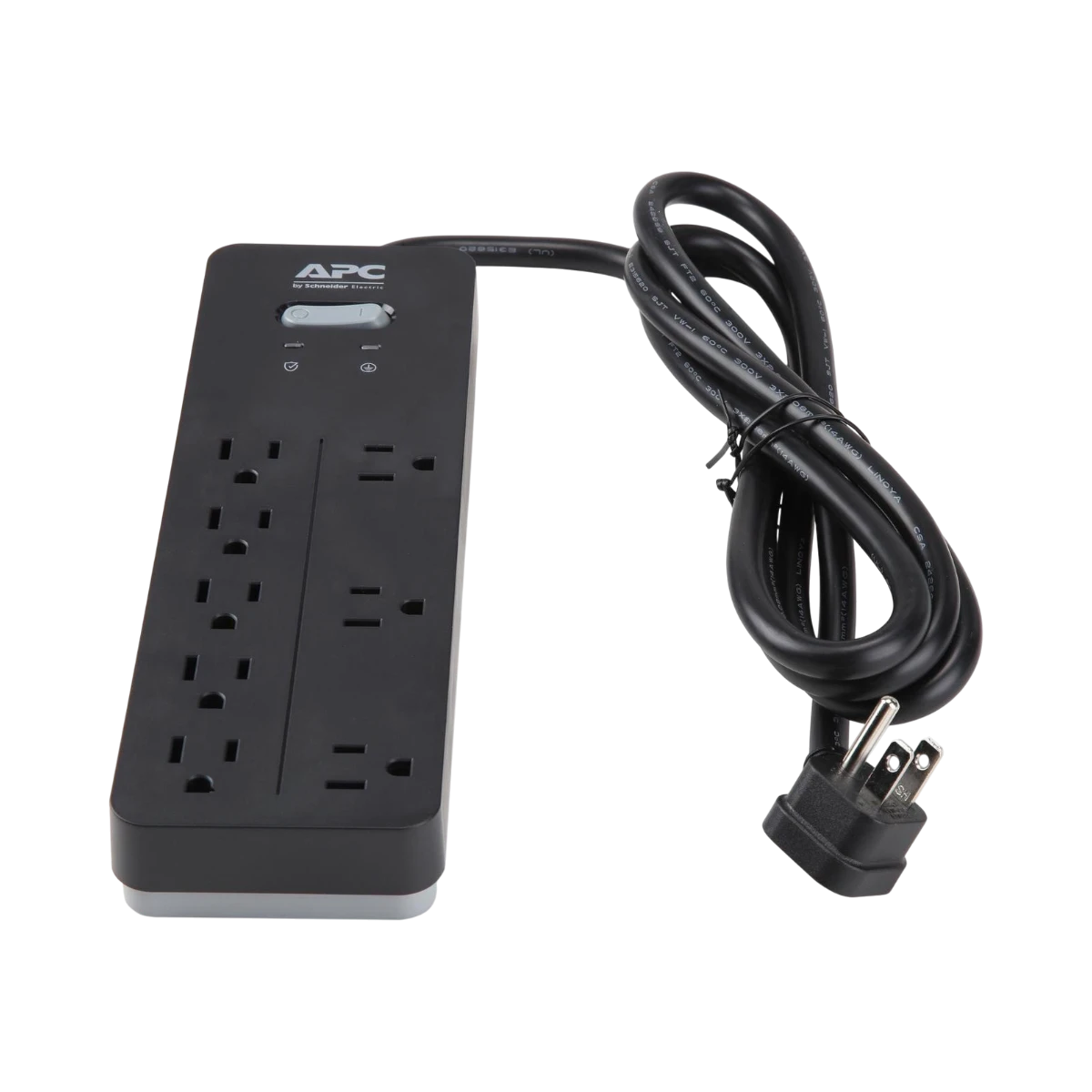 APC Home Office SurgeArrest 8-Outlet Surge Protector (6', 120V, Black) — Being Shipped