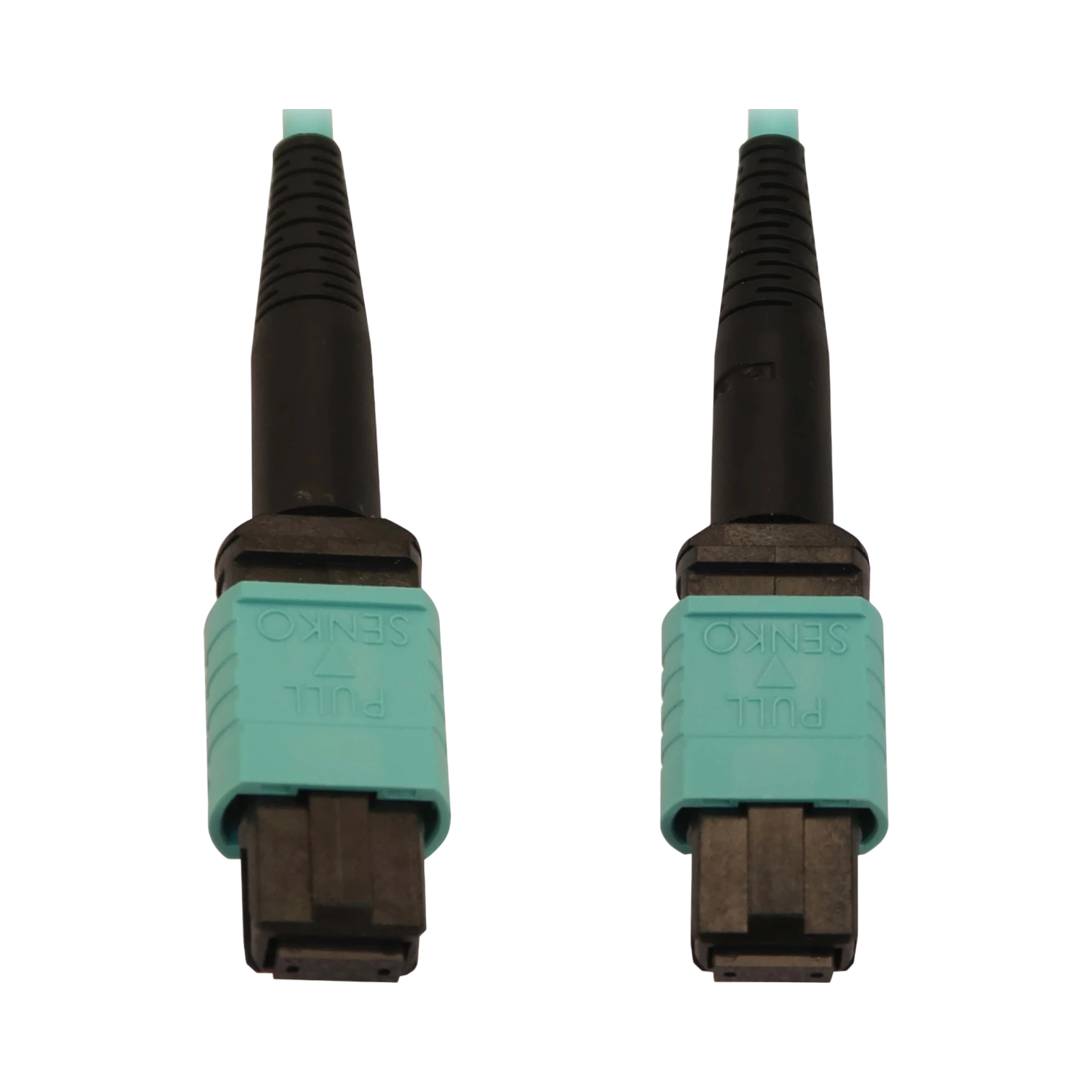 Tripp Lite 40/100/400G Multimode 50/125 OM3 Fiber Optic Cable (12F MTP/MPO-PC F/F), Aqua, 1m (3.3 ft.) — Being Shipped