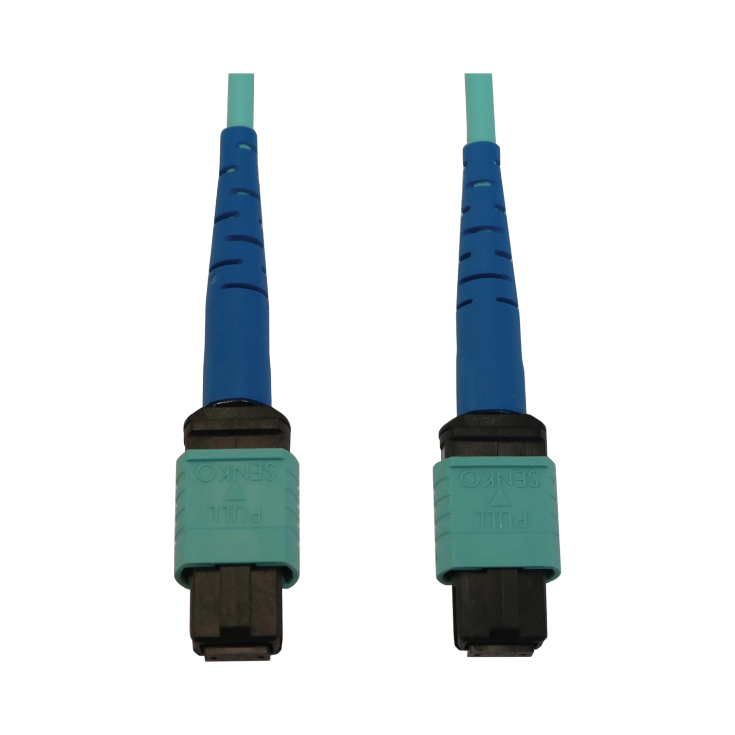 Tripp Lite 40/100/400G Multimode 50/125 OM3 Fiber Optic Cable (24F MTP/MPO-PC F/F), LSZH, Aqua, 15 m (49.2 ft.) — Being Shipped