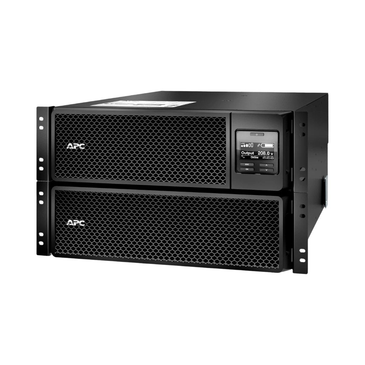 APC Smart-UPS On-Line, 10kVA/10kW, Rackmount 6U, 208V, 4x L6-20R+2x L6-30R NEMA outlets, Network Card+SmartSlot, Extended runtime, W/ rail kit — Being Shipped