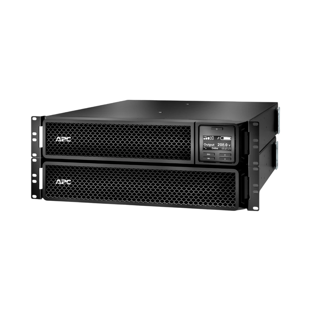 APC Smart-UPS On-Line, 3kVA, Rackmount 2U, 208V, 2x L6-20R+1x L6-30R NEMA outlets, SmartSlot, Extended runtime, W/ rail kit — Being Shipped