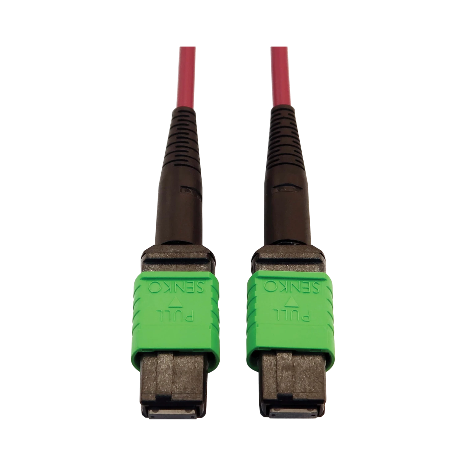 Tripp Lite 400G Multimode 50/125 OM4 Plenum-Rated Fiber Optic Cable, 16F MTP/MPO-APC (F/F), Magenta, 5 m — Being Shipped