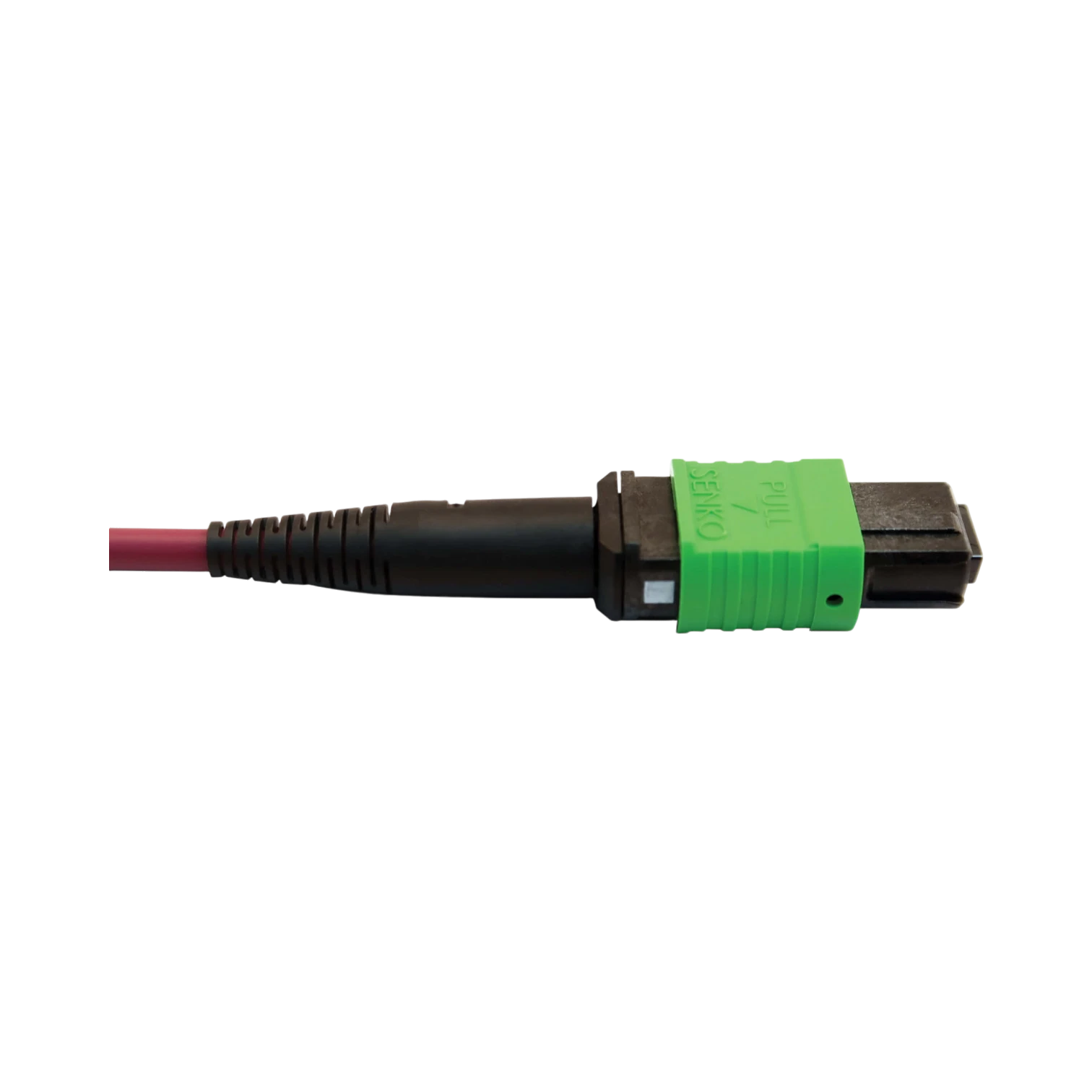 Tripp Lite 400G Multimode 50/125 OM4 Plenum-Rated Fiber Optic Cable, 16F MTP/MPO-APC (F/F), Magenta, 5 m — Being Shipped