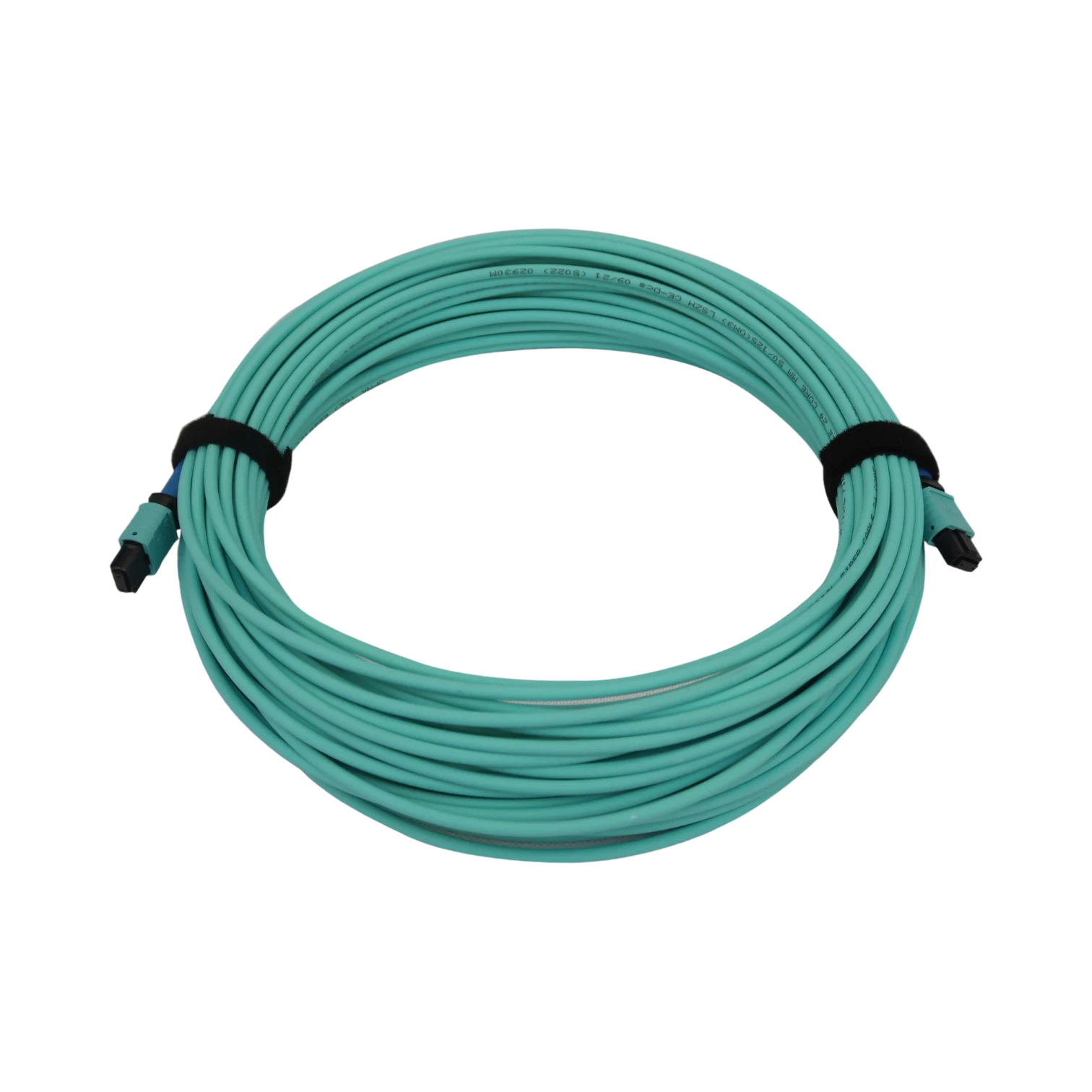 Tripp Lite 40/100/400G Multimode 50/125 OM3 Fiber Optic Cable (24F MTP/MPO-PC F/F), LSZH, Aqua, 20 m (65.6 ft.) — Being Shipped