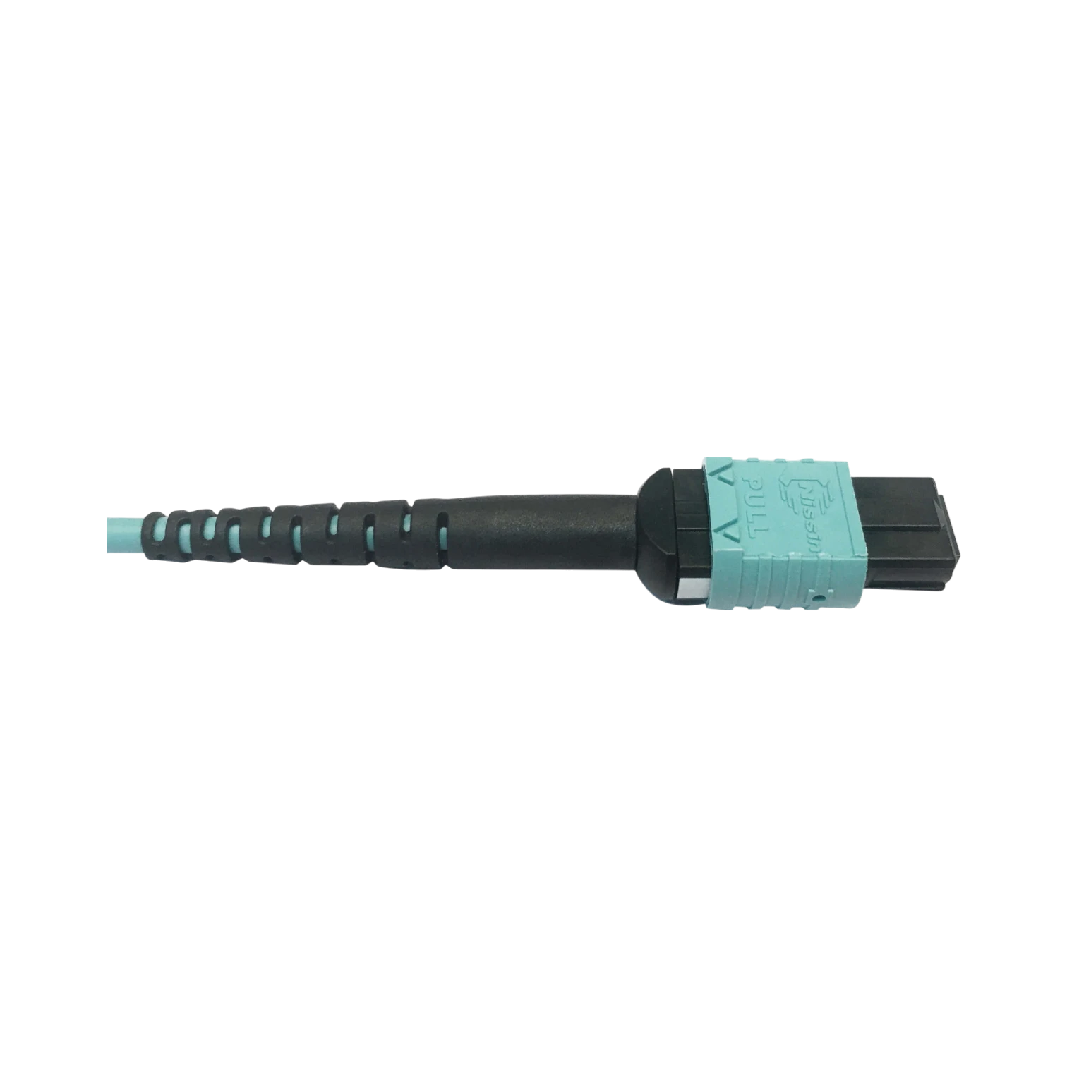 Tripp Lite 400G Multimode 50/125 OM4 Plenum Fiber Optic Cable, 24F MTP/MPO-PC to (x2) 12F MTP/MPO-PC (F/F), Aqua, 1 m — Being Shipped