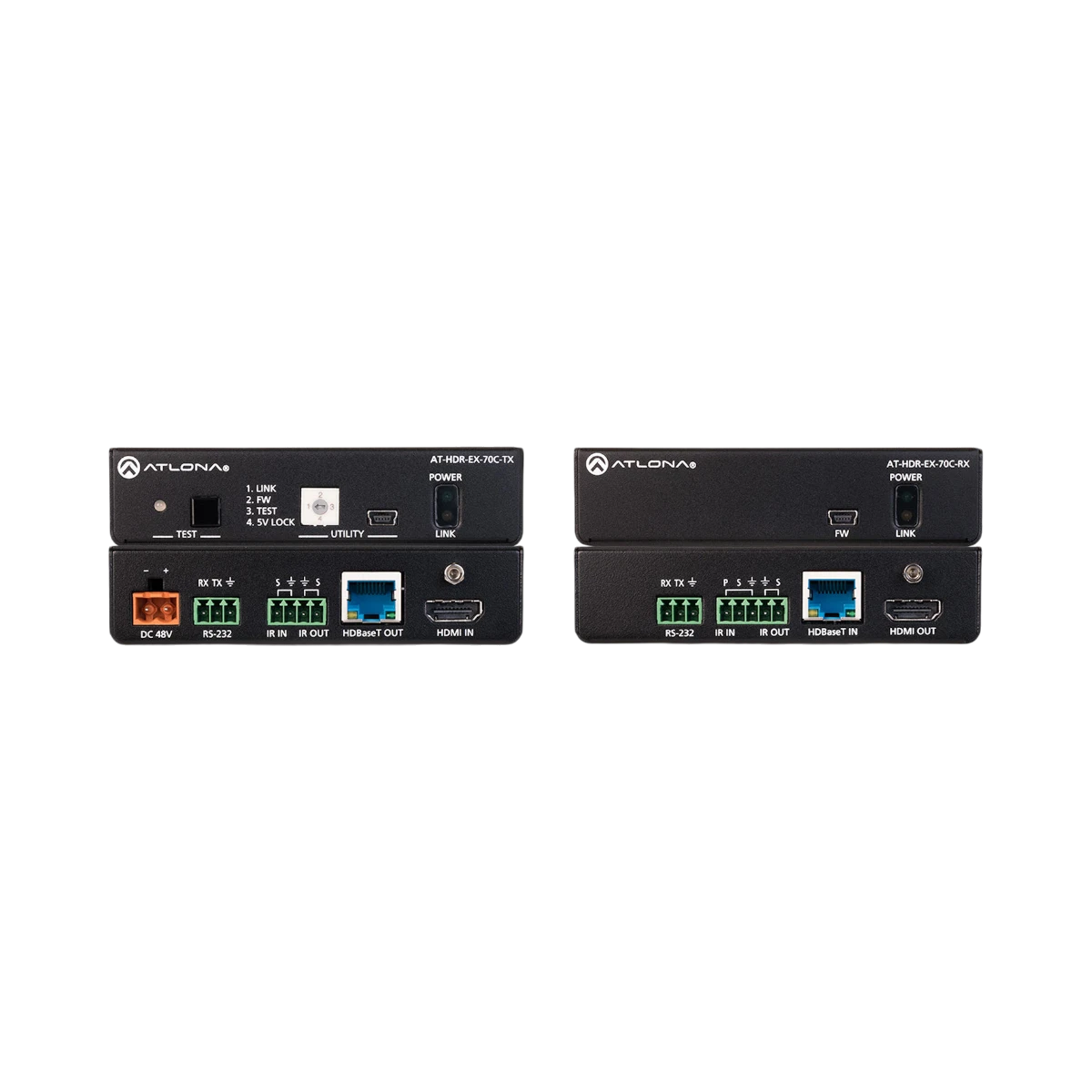 Atlona 4K HDR HDMI Over HDBaseT TX/RX with Control & PoE Transmitter & Receiver Set — Being Shipped