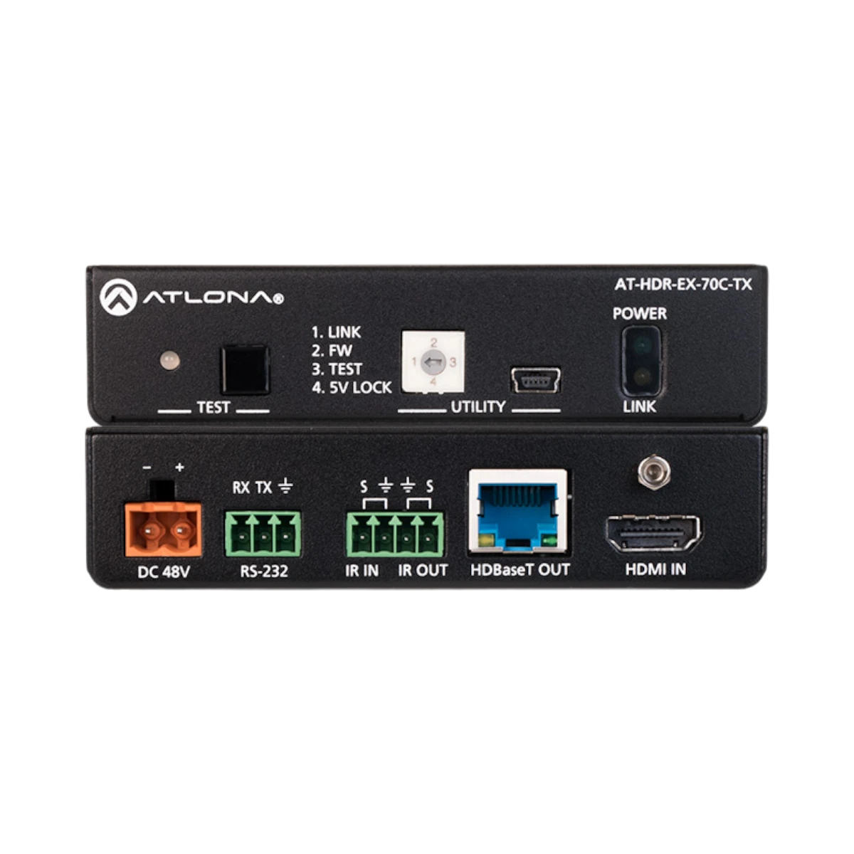 Atlona 4K HDR HDMI Over HDBaseT TX/RX with Control & PoE Transmitter & Receiver Set — Being Shipped