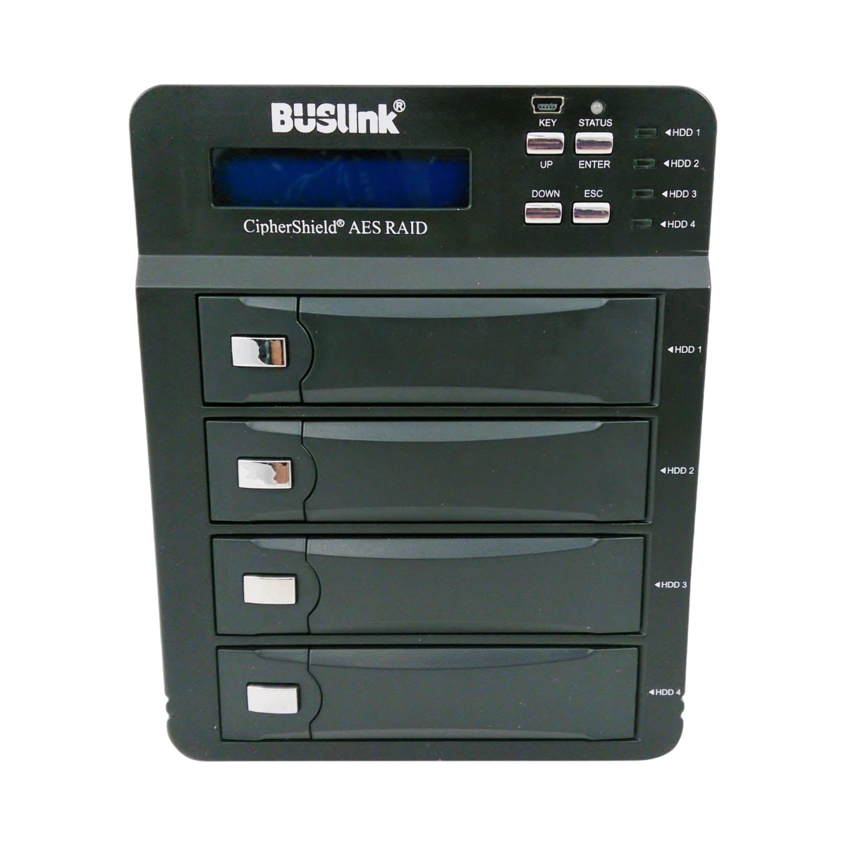 Buslink CipherShield 64TB 256-bit AES USB 3.0/eSATA 4-bay RAID Encrypted External Hard Drive — Being Shipped