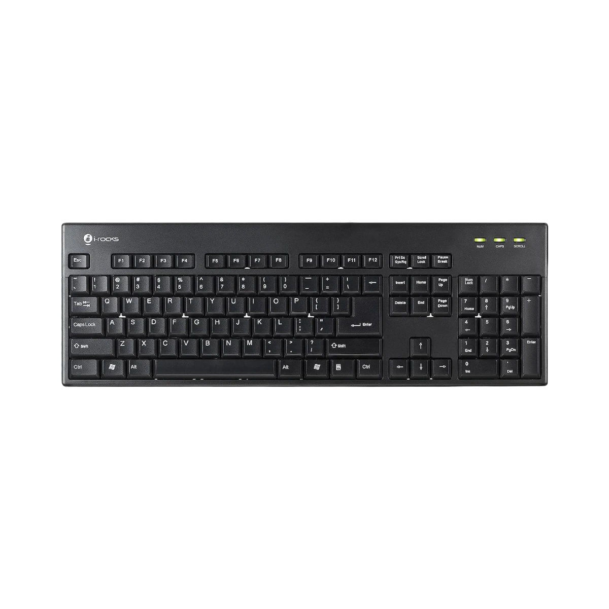 I-Rocks Washable 104 Key Keyboard (Black) — Being Shipped