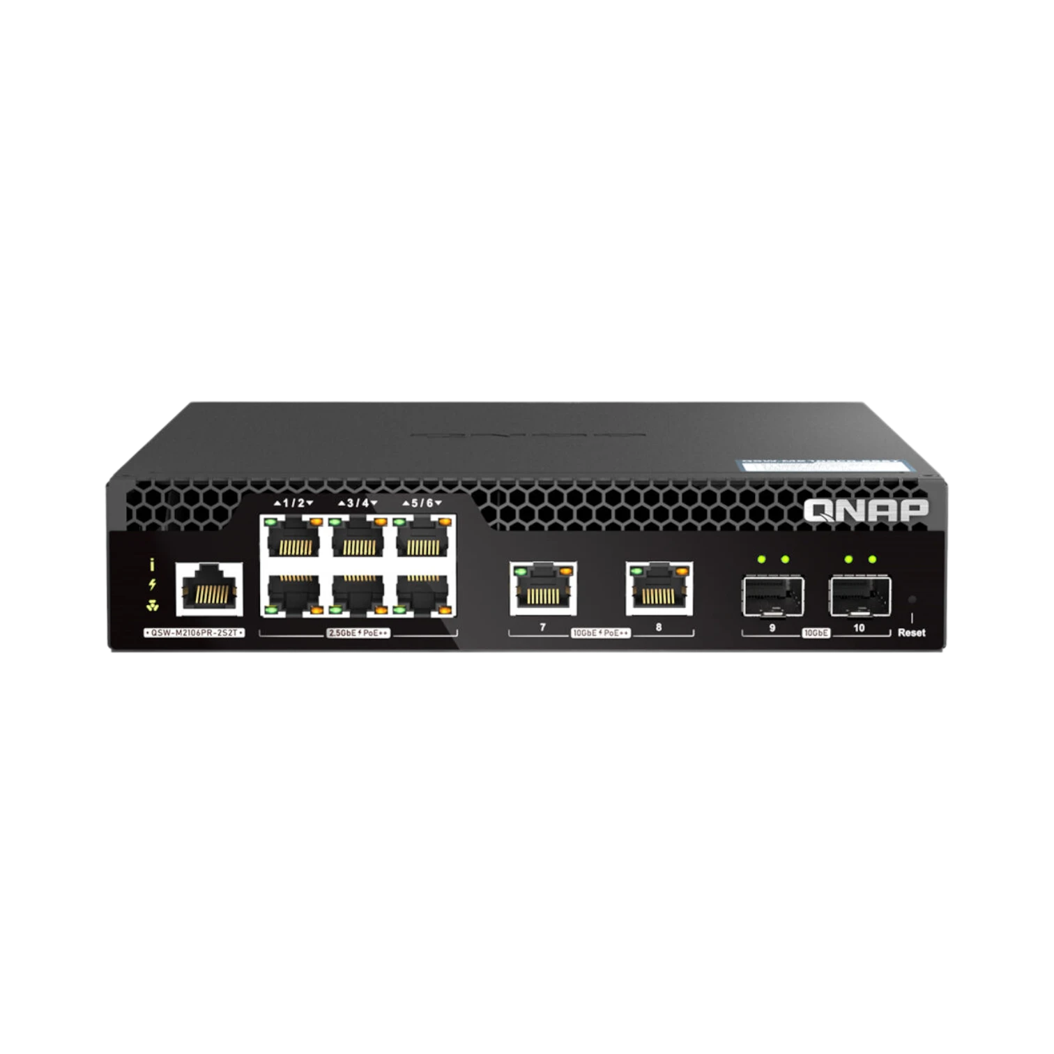 QNAP QSW-M2106PR-2S2T 10-Port PoE++ Compliant 10Gb/2.5Gb Managed Network Switch — Being Shipped